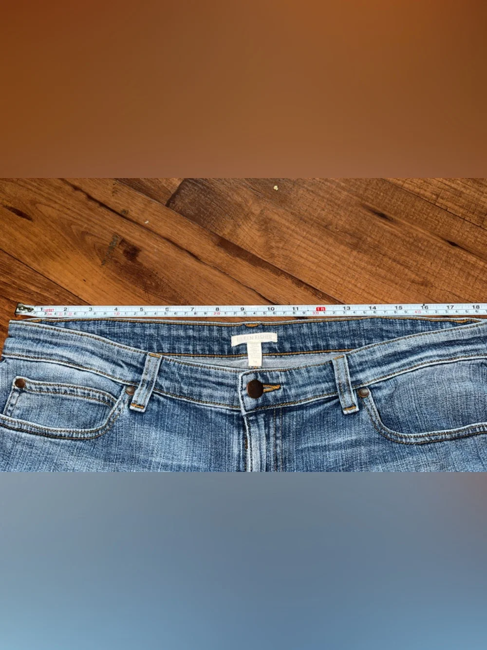 NWOT Eileen Fisher “Boyfriend Jean” Organic Cotton Size:14 - Picture 9 of 14